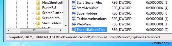 Cách tắt thông báo Balloon trong Windows