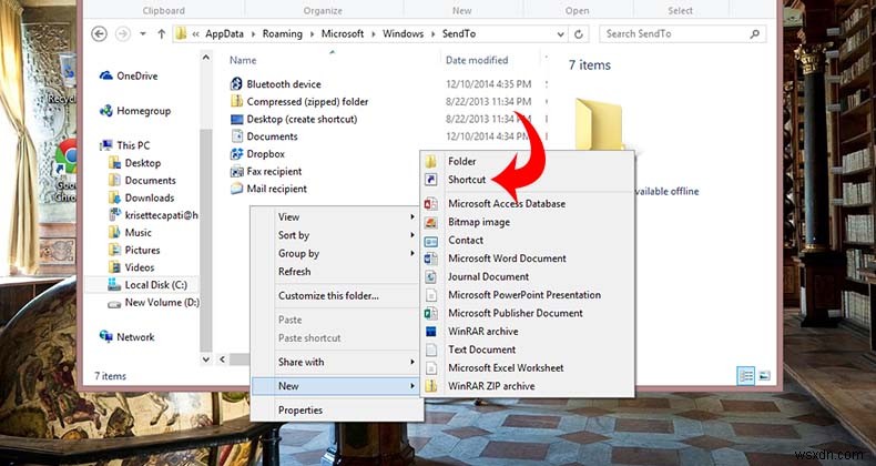 Cải thiện điều hướng và tìm kiếm tệp trên trình đơn ngữ cảnh trong Windows 8
