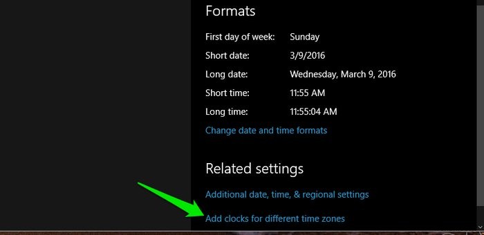 Thêm nhiều đồng hồ trong Windows 10 cho các múi giờ khác nhau