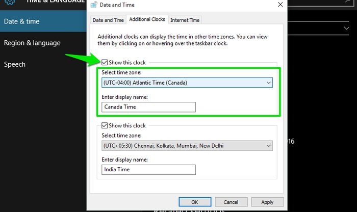 Thêm nhiều đồng hồ trong Windows 10 cho các múi giờ khác nhau