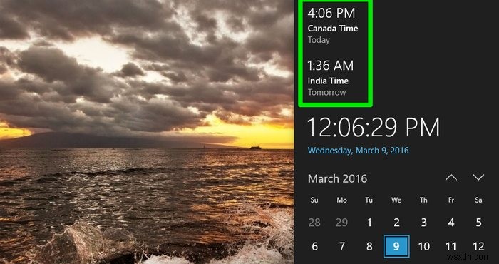 Thêm nhiều đồng hồ trong Windows 10 cho các múi giờ khác nhau