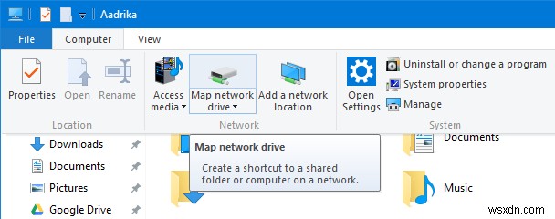 Ánh xạ OneDrive làm Ổ đĩa mạng trong Windows 10