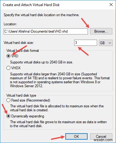 Cách tạo VHD (Đĩa cứng ảo) trong Windows