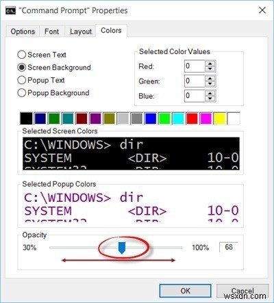 Đặt dấu nhắc lệnh thành màu khác trong Windows 10