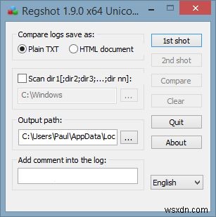 Cách theo dõi các thay đổi trong Windows Registry với RegShot