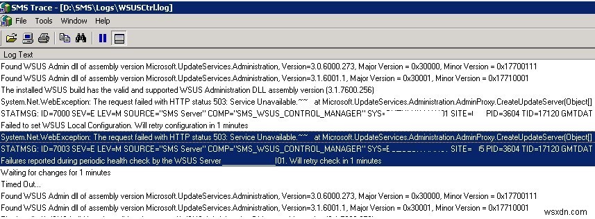 Lỗi cập nhật Windows 0x80244022 và giới hạn bộ nhớ WsusPool