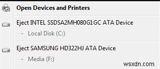 Ổ SSD / SATA bên trong Hiển thị dưới dạng Ổ đĩa có thể tháo rời trong Windows