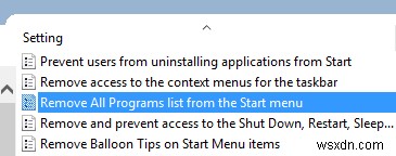 Cách xóa tùy chọn tất cả ứng dụng khỏi trình đơn bắt đầu của Windows 10