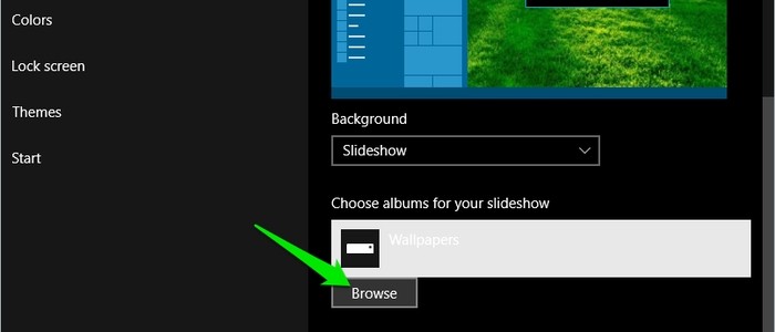 Thiết lập Hình nền trình chiếu với Chế độ ngẫu nhiên trên Windows 10