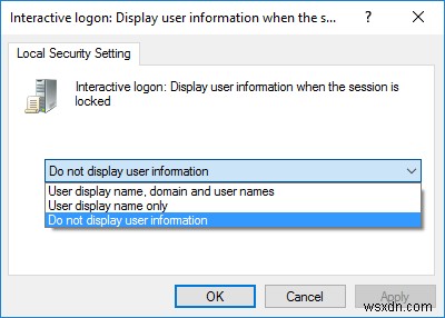 Cách ẩn chi tiết người dùng trên màn hình đăng nhập Windows 10