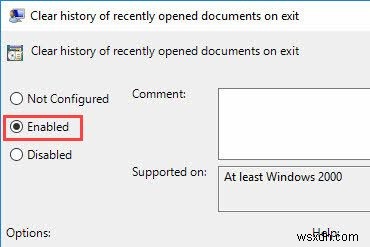 Cách xóa danh sách nhảy tài liệu gần đây khi tắt máy trong Windows 10