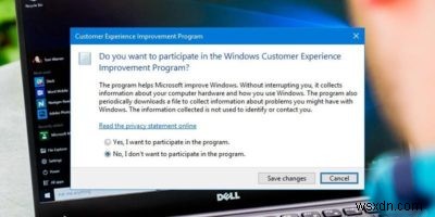 Cách chọn không tham gia chương trình cải thiện trải nghiệm khách hàng trong Windows 10