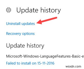 Cách tìm lịch sử cập nhật trong Windows 10