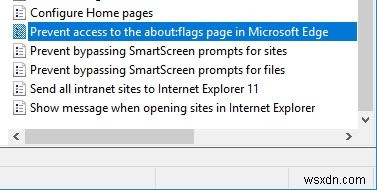 Cách chặn người dùng truy cập vào trang  about:flags  trong Microsoft Edge