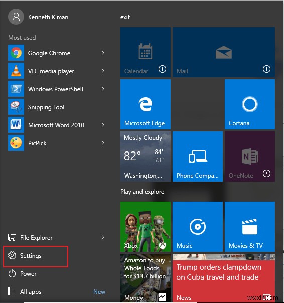 Cách tăng độ trong suốt của Start Menu trong Windows 10