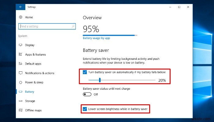 Cách cải thiện thời lượng pin máy tính xách tay trong Windows 10