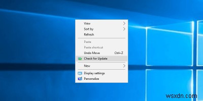 Cách thêm tùy chọn  Kiểm tra bản cập nhật  vào trình đơn ngữ cảnh trong Windows