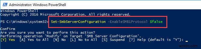 Cách tắt SMBv1 trong Windows