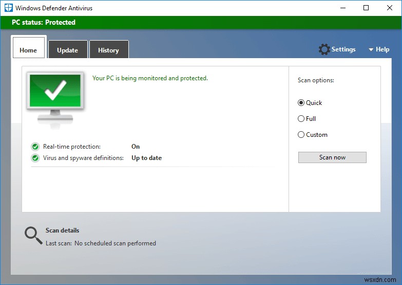 Cách tải Windows Defender cũ trong Windows 10 trở lại