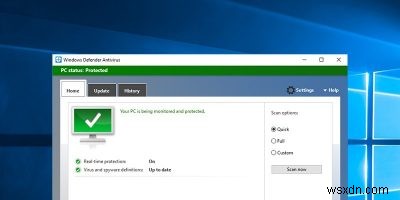 Cách tải Windows Defender cũ trong Windows 10 trở lại