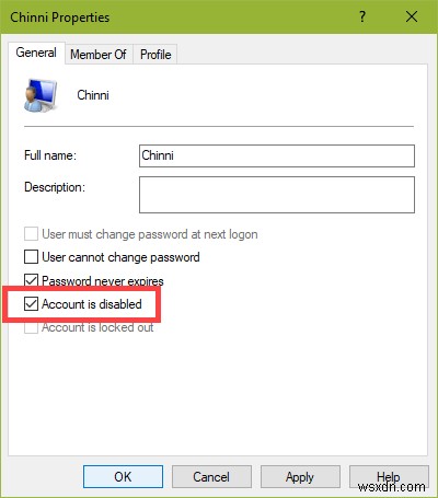 Cách tắt tài khoản người dùng trong Windows 10