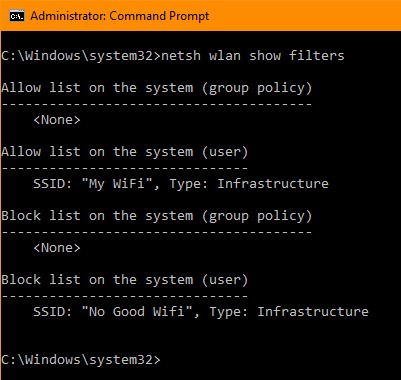 Cách chặn hoặc cho phép mạng WiFi trong Windows 10