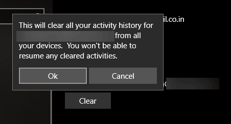 Cách xóa hoạt động dòng thời gian trong Windows 10