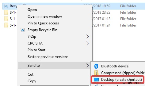 Cách tìm thùng rác bị mất trong Windows 10