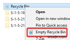 Cách tìm thùng rác bị mất trong Windows 10