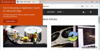 Cách bật Microsoft Edge Application Guard trên Windows 10