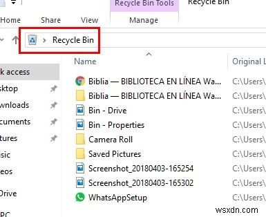 Cách tắt thùng rác trong Windows 10