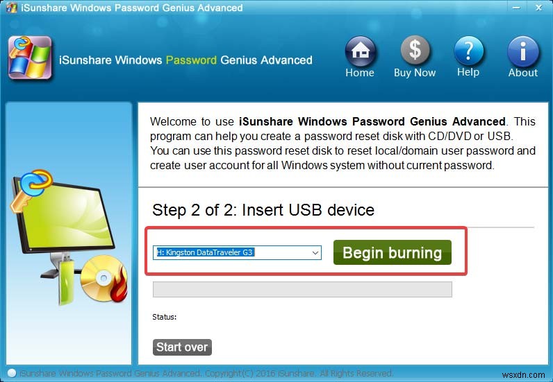 Cách đặt lại mật khẩu Windows với iSunshare Windows Password Genius