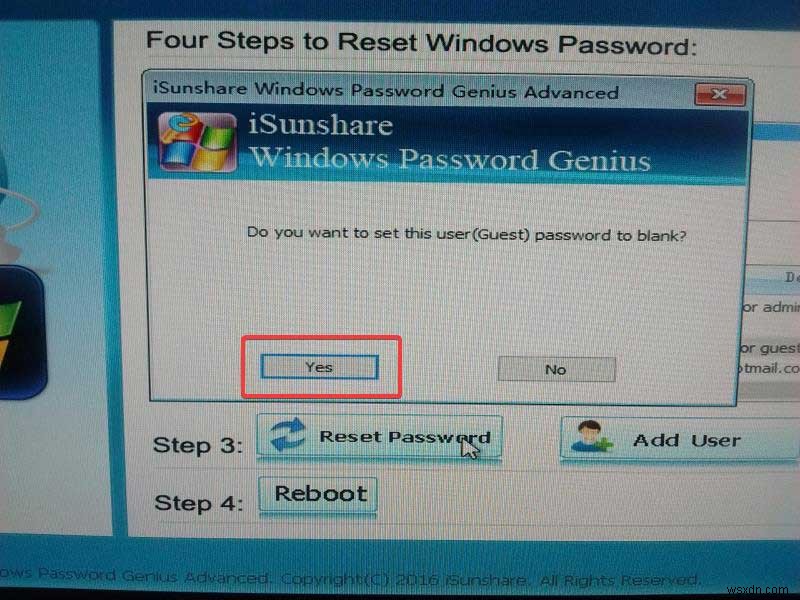 Cách đặt lại mật khẩu Windows với iSunshare Windows Password Genius