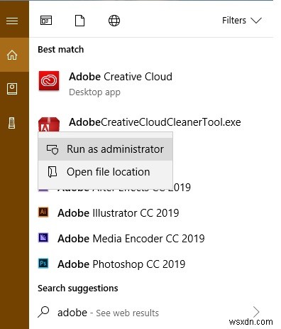 Cách gỡ cài đặt các sản phẩm Adobe Creative Cloud khỏi PC chạy Windows 10