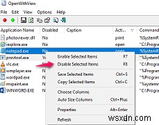 Cách xóa ứng dụng khỏi danh sách  Mở bằng  trong Windows