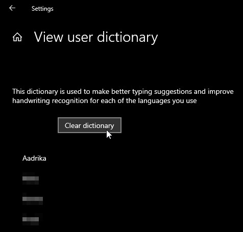 Cách thêm hoặc xóa từ vào từ điển trong Windows 10