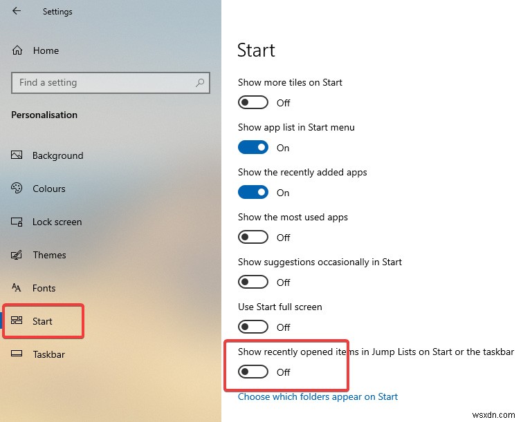 Cách tắt các mục gần đây và địa điểm thường xuyên trong Windows 10