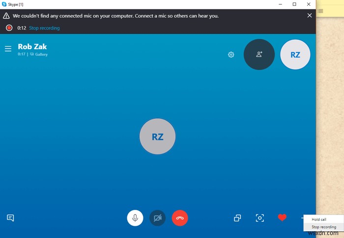 Cách ghi cuộc gọi Skype trong Windows 10