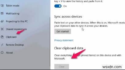 Cách sử dụng lịch sử khay nhớ tạm trong Windows 10