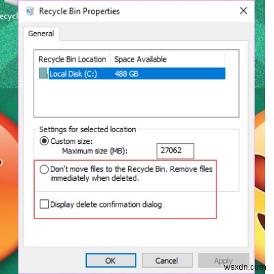 Cách cải thiện hiệu suất thùng rác trong Windows 10
