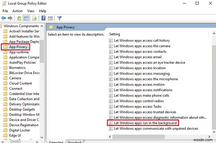 Cách ngăn ứng dụng nền chạy trong Windows 10