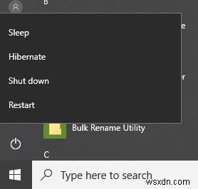 Cách thêm tùy chọn Hibernate vào menu Start của Windows