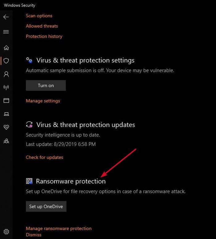 Cách bật tính năng Bảo vệ Ransomware trong Bộ bảo vệ Windows