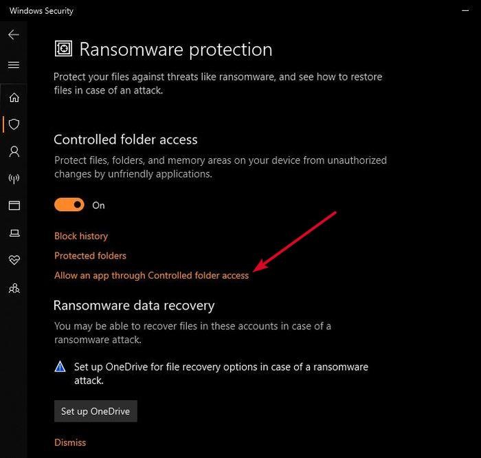 Cách bật tính năng Bảo vệ Ransomware trong Bộ bảo vệ Windows