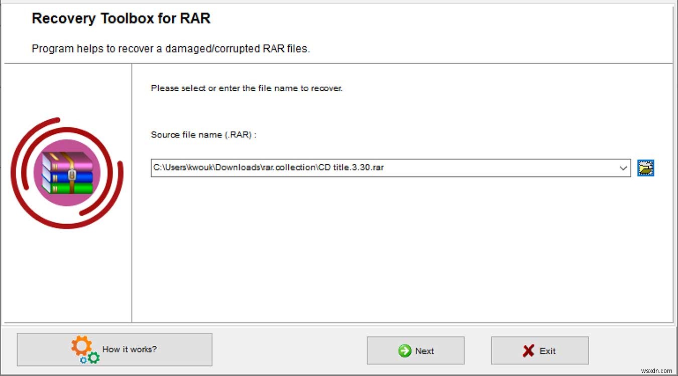 Lưu ký ức đã lưu trữ của bạn với Hộp công cụ khôi phục cho RAR
