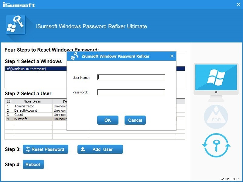 Mất mật khẩu Windows không thành vấn đề với iSumsoft Windows Password Refixer