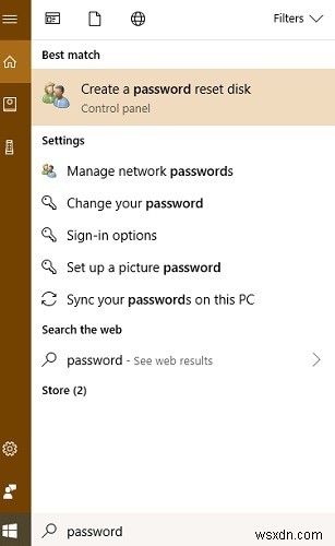 Cách tạo đĩa đặt lại mật khẩu trong Windows 10 bằng ổ USB