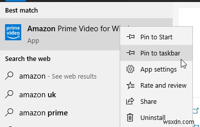 Cách sử dụng ứng dụng Amazon Prime Video Windows 10 mới