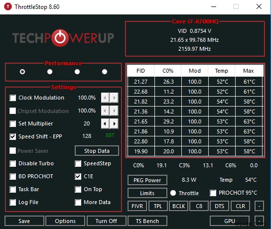 Cách làm thiếu CPU của bạn bằng Throttlestop trong Windows