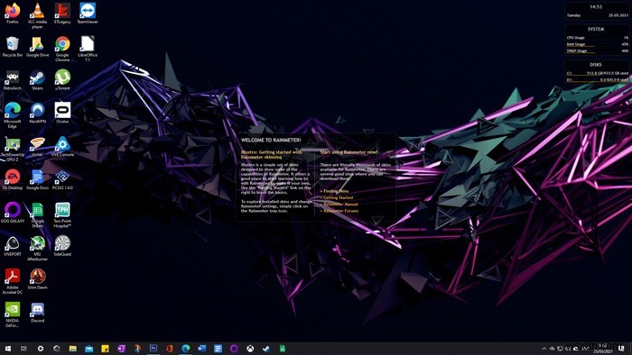 Tùy chỉnh màn hình Windows 10 của bạn với Rainmeter